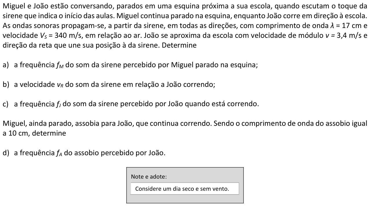 Questão F04 no caderno  da 2ª fase da FUVEST 2016
