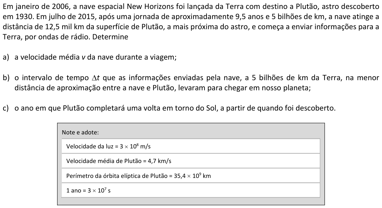 Questão F05 no caderno  da 2ª fase da FUVEST 2016