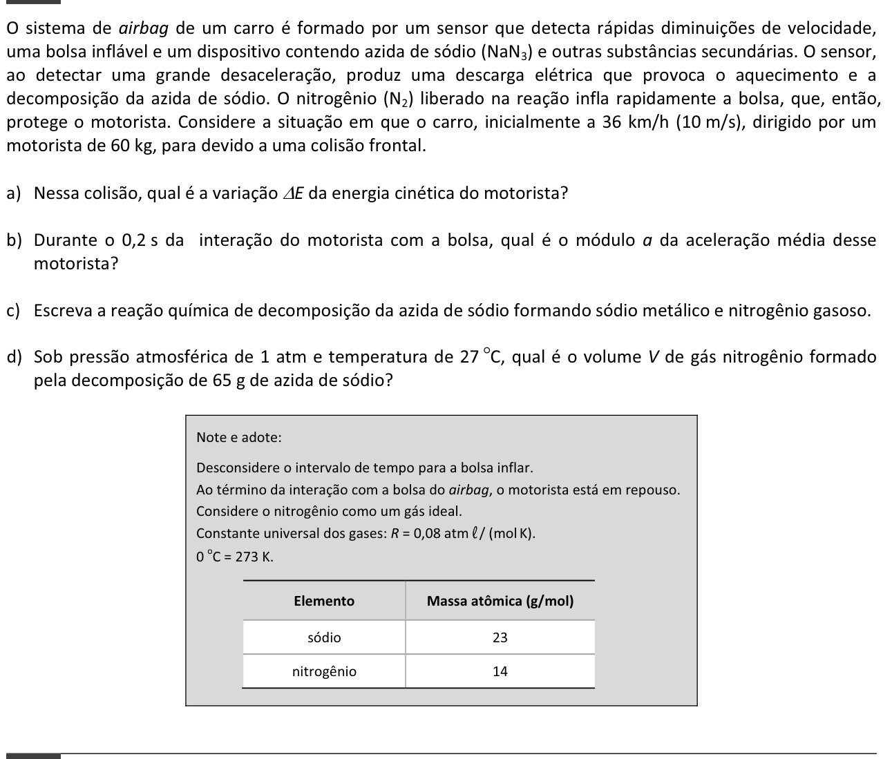 Questão 11 no caderno  da 2ª fase da FUVEST 2015