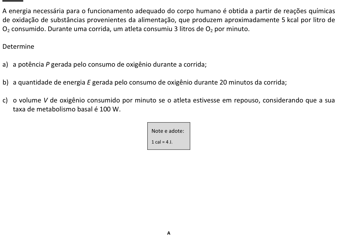 Questão 12 no caderno  da 2ª fase da FUVEST 2015
