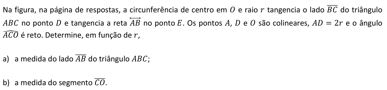 Questão M01 no caderno  da 2ª fase da FUVEST 2015