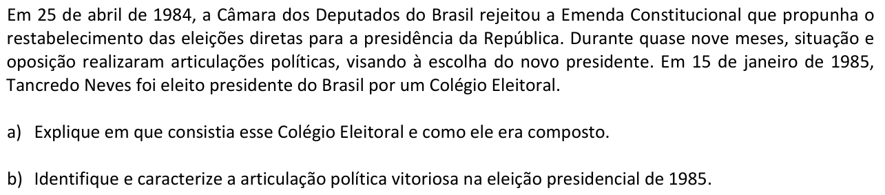 Questão H06 no caderno  da 2ª fase da FUVEST 2015