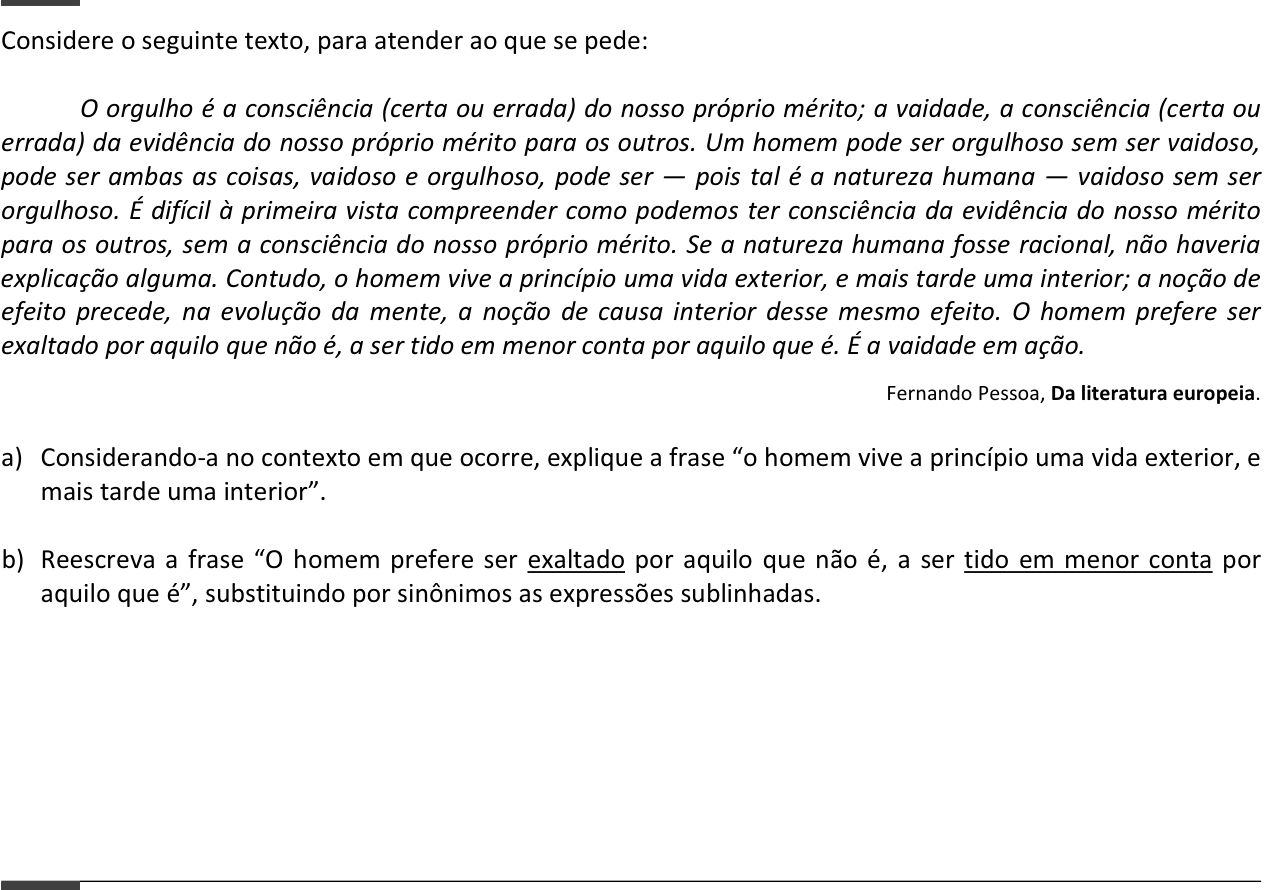 Questão 3 no caderno  da 2ª fase da FUVEST 2014