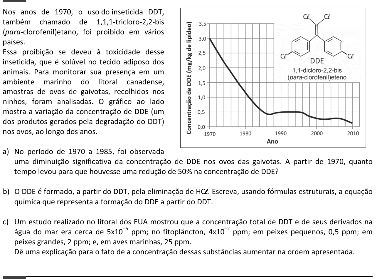 Questão 13 no caderno  da 2ª fase da FUVEST 2014