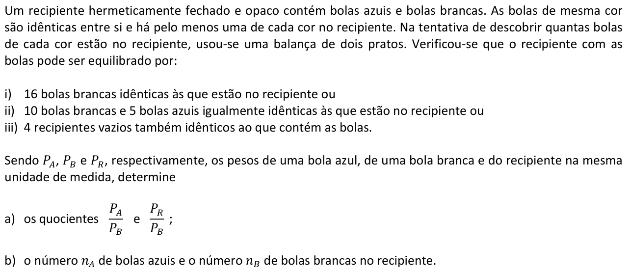 Questão M05 no caderno  da 2ª fase da FUVEST 2014