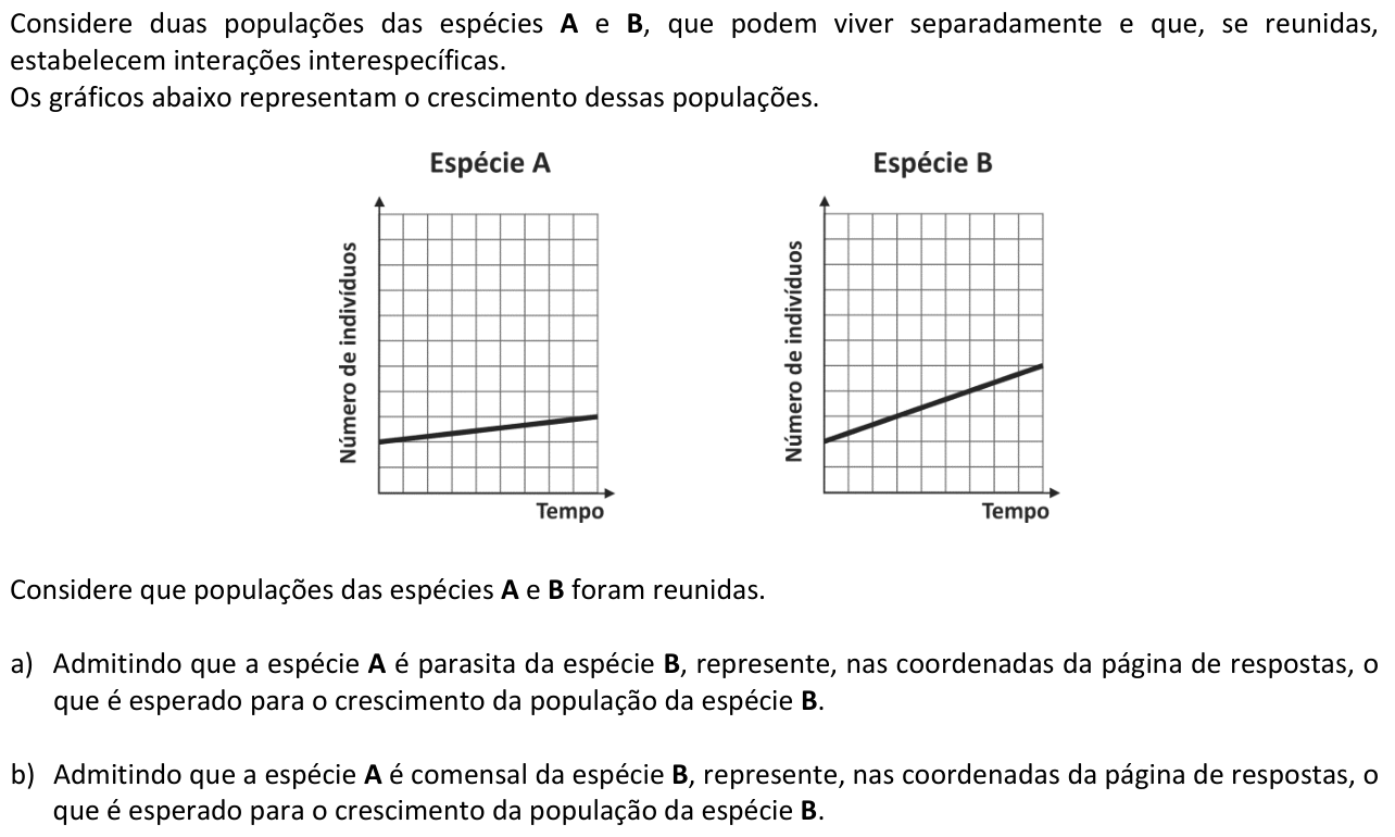 Questão B06 no caderno  da 2ª fase da FUVEST 2014