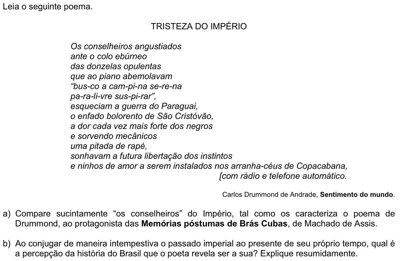 Questão 10 no caderno  da 2ª fase da FUVEST 2013