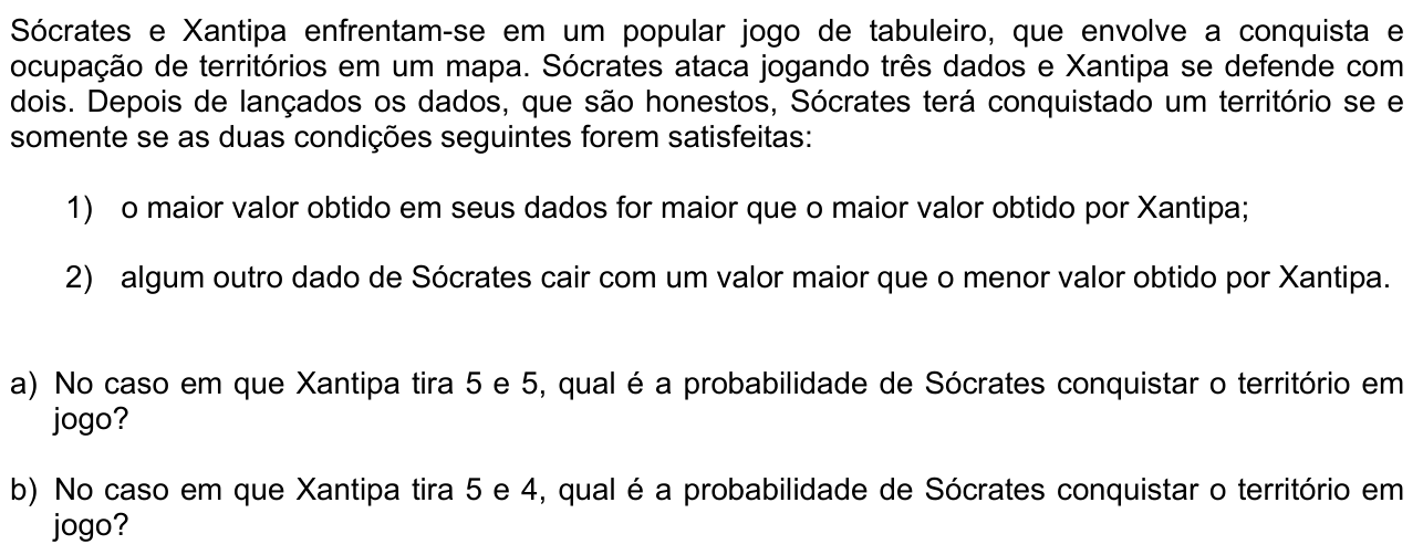 Questão M04 no caderno  da 2ª fase da FUVEST 2013