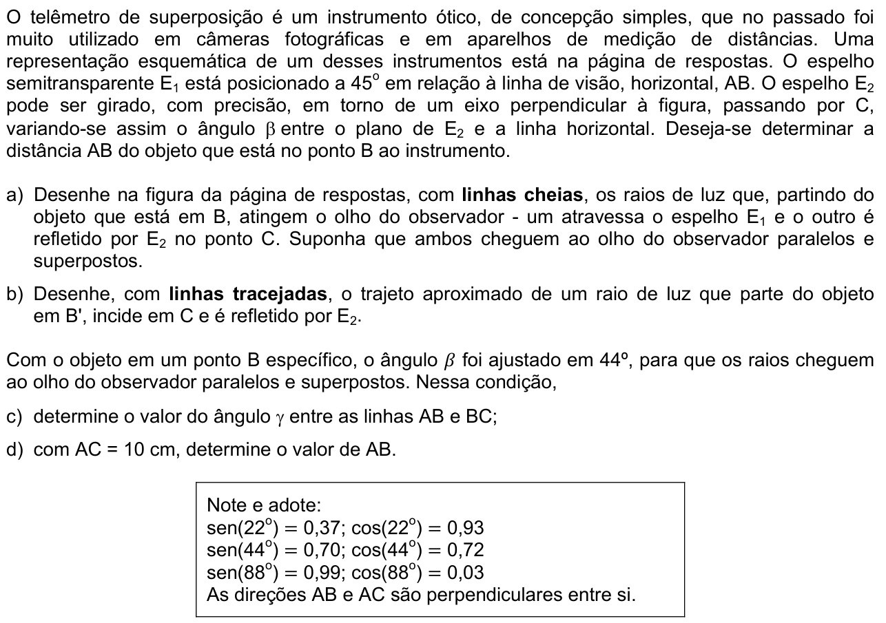 Questão F02 no caderno  da 2ª fase da FUVEST 2013