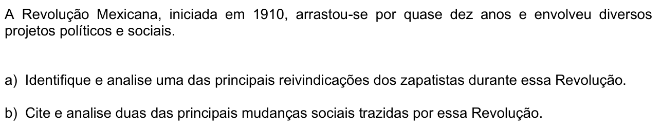 Questão H06 no caderno  da 2ª fase da FUVEST 2013