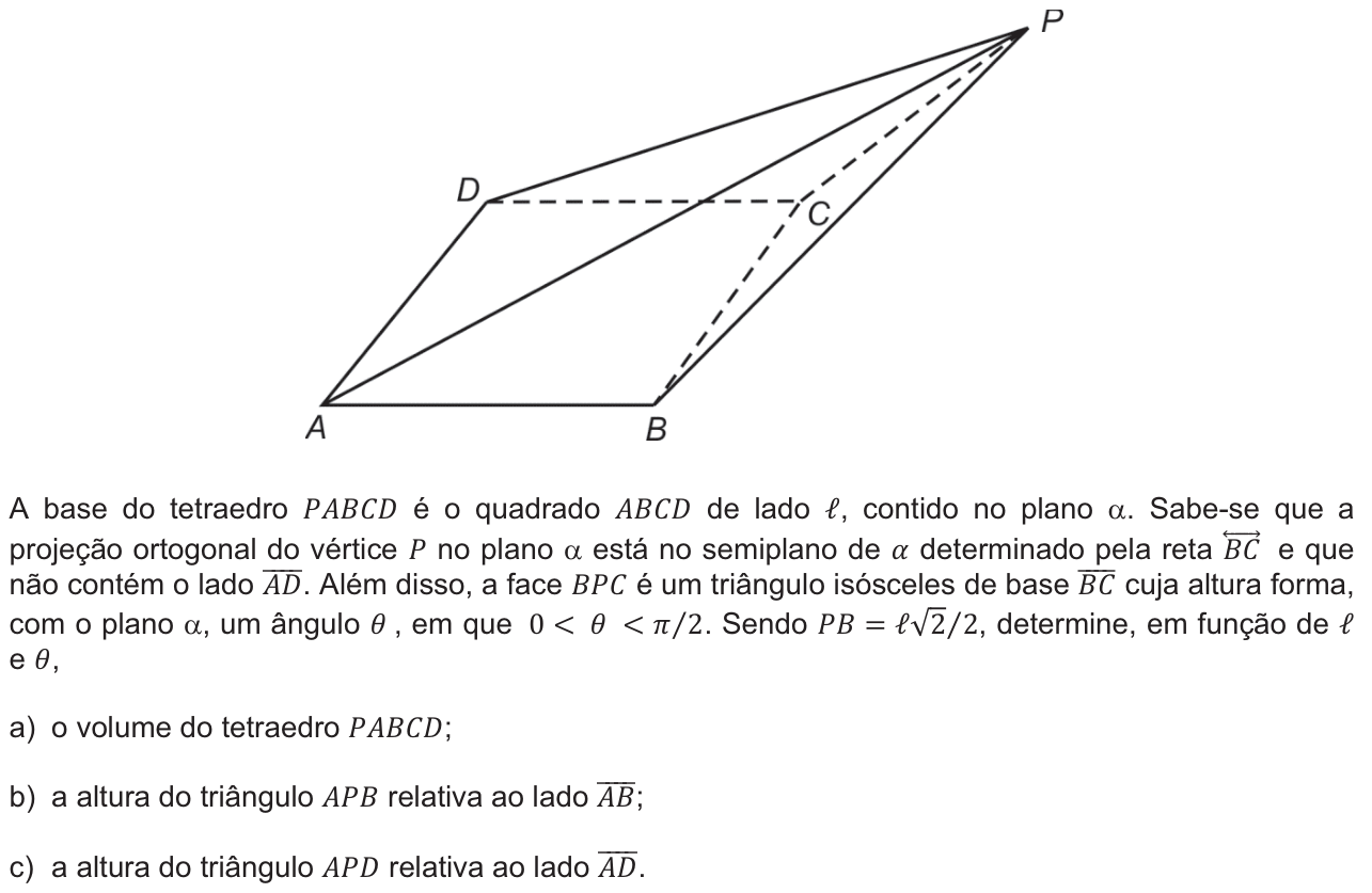 Questão M04 no caderno  da 2ª fase da FUVEST 2012