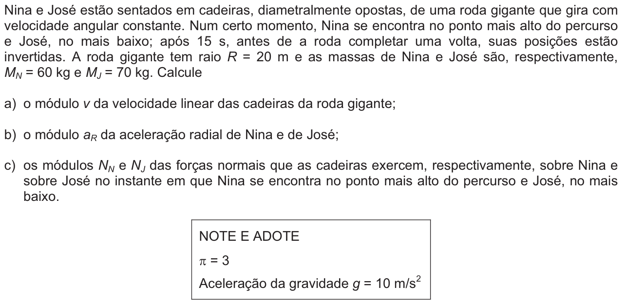 Questão F02 no caderno  da 2ª fase da FUVEST 2012