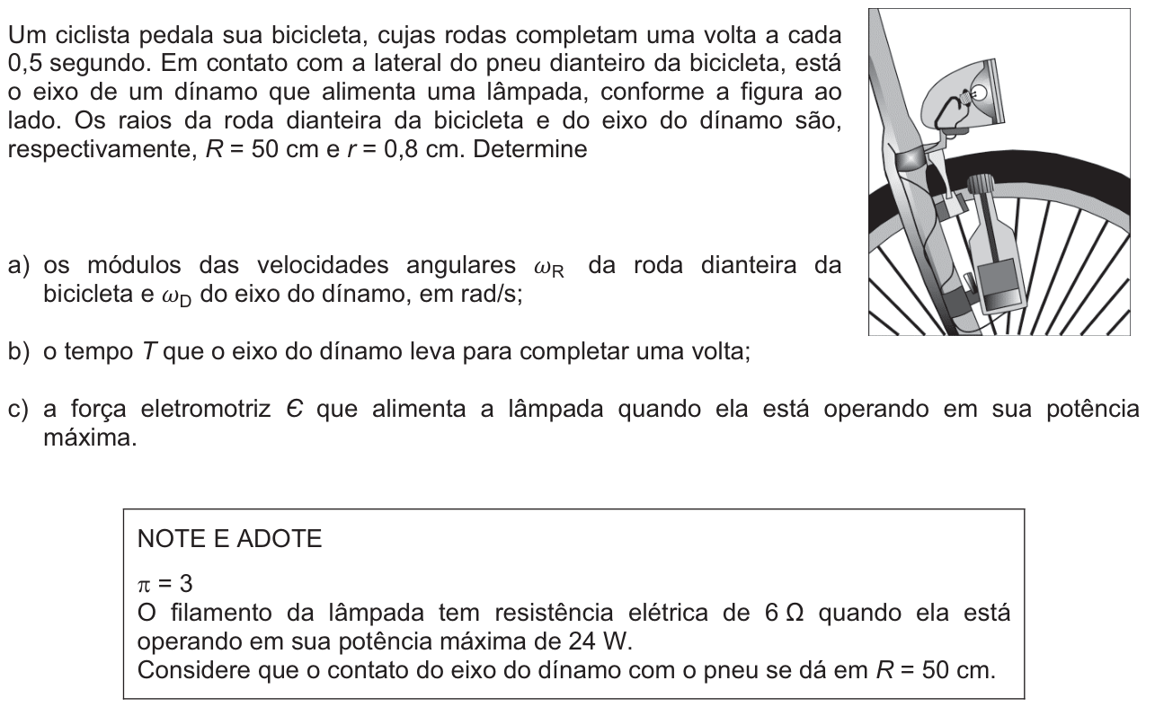 Questão F05 no caderno  da 2ª fase da FUVEST 2012