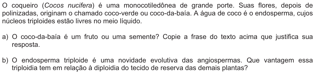 Questão B06 no caderno  da 2ª fase da FUVEST 2012