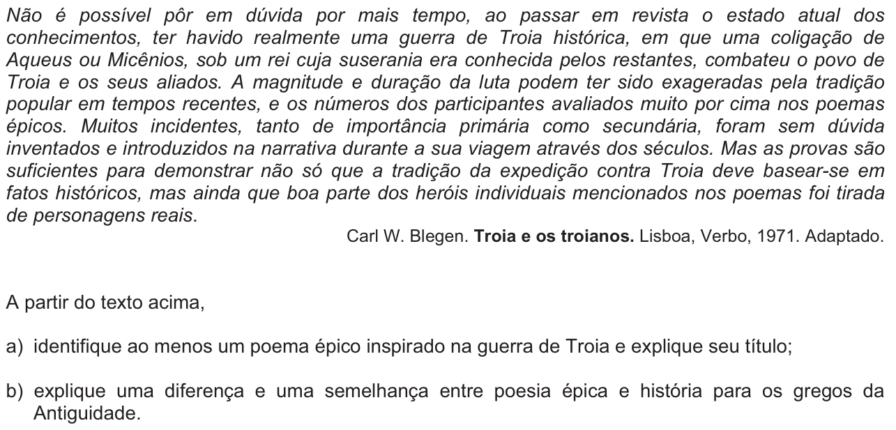 Questão H01 no caderno  da 2ª fase da FUVEST 2012