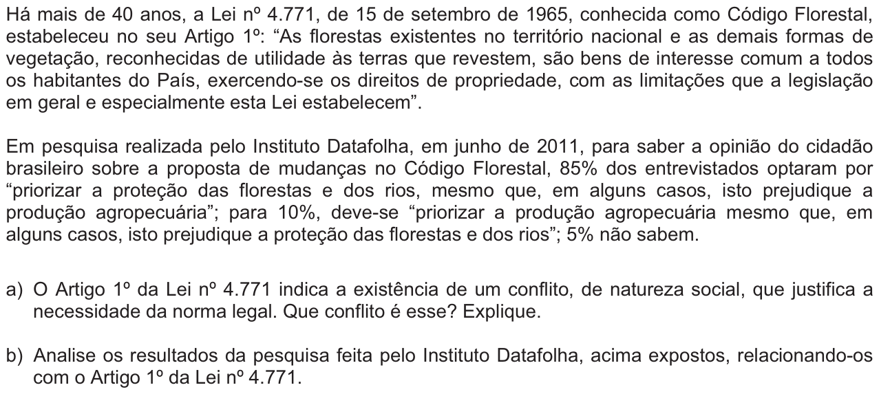 Questão G04 no caderno  da 2ª fase da FUVEST 2012