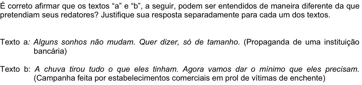 Questão 3 no caderno  da 2ª fase da FUVEST 2011