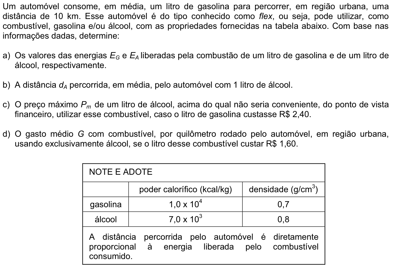 Questão 3 no caderno  da 2ª fase da FUVEST 2011
