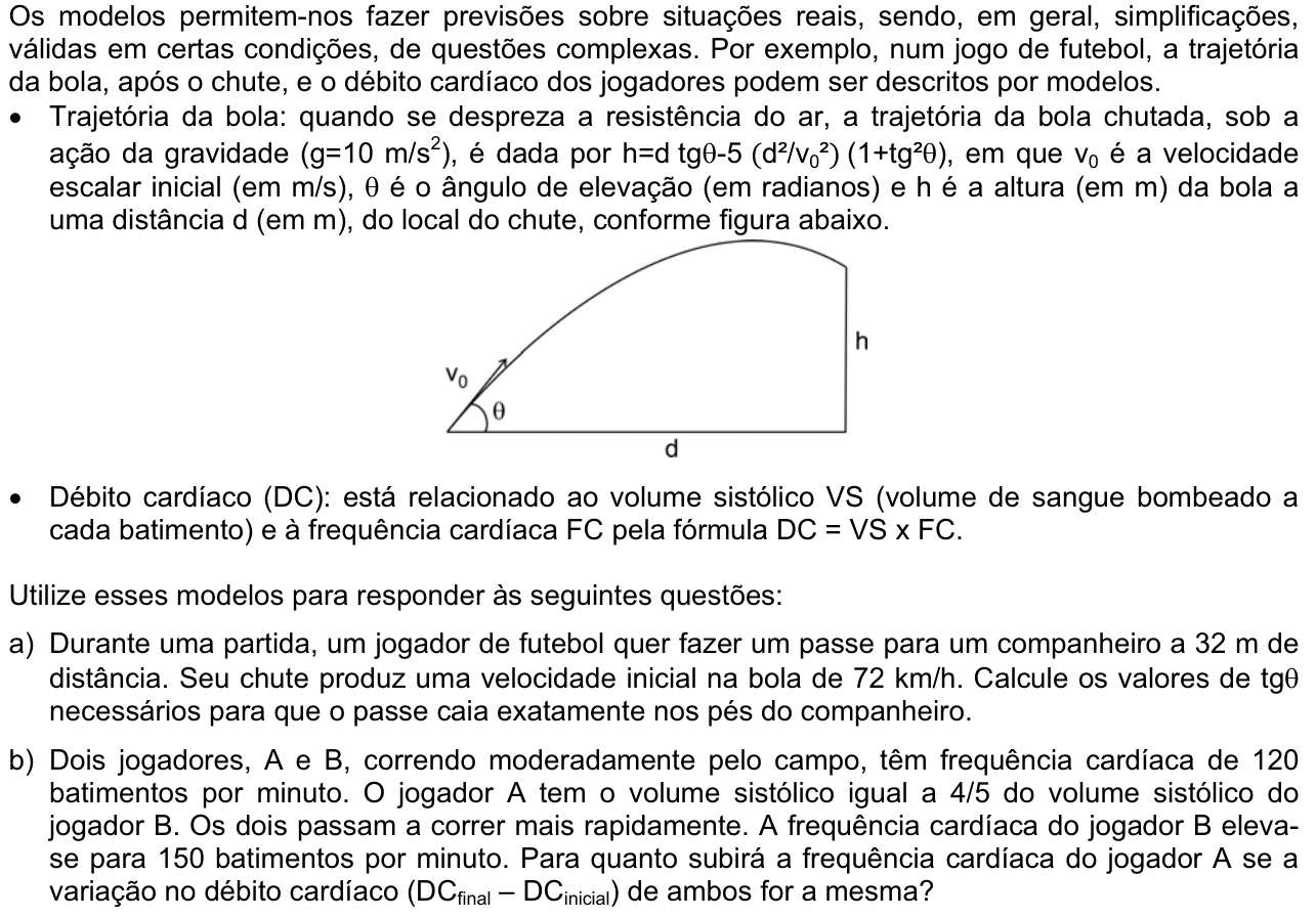 Questão 19 no caderno  da 2ª fase da FUVEST 2011