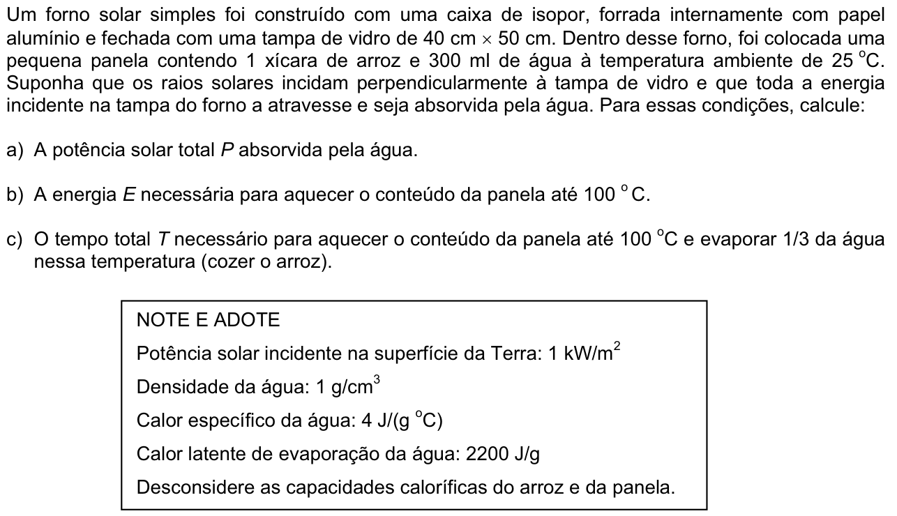 Questão F01 no caderno  da 2ª fase da FUVEST 2011