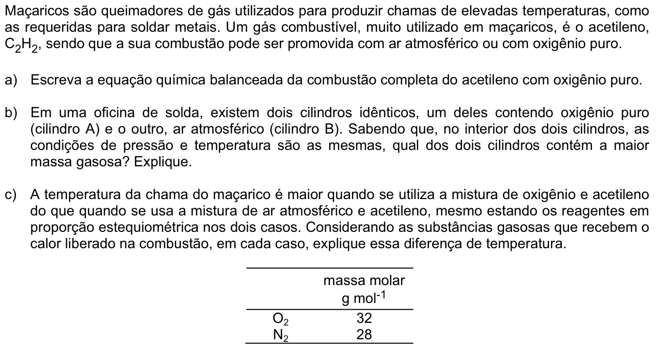 Questão Q03 no caderno  da 2ª fase da FUVEST 2011
