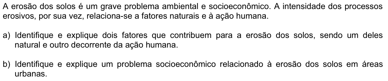 Questão G05 no caderno  da 2ª fase da FUVEST 2011