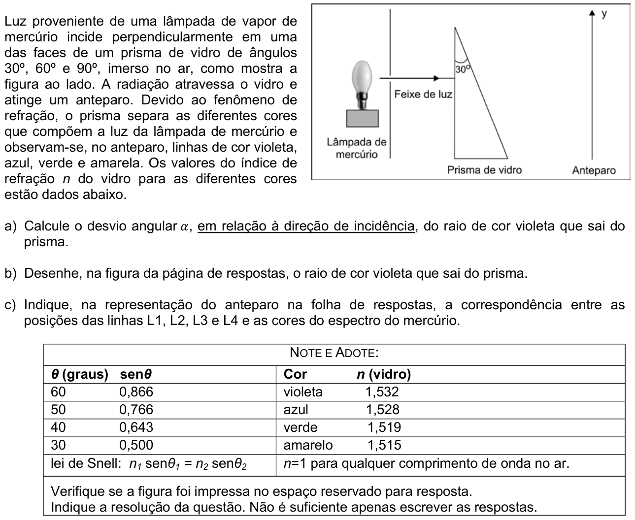 Questão F04 no caderno  da 2ª fase da FUVEST 2010