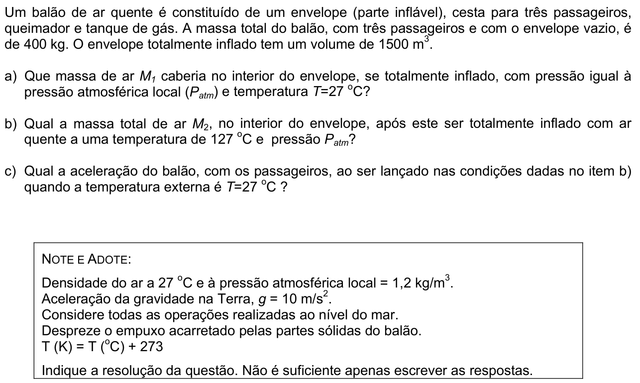 Questão F05 no caderno  da 2ª fase da FUVEST 2010