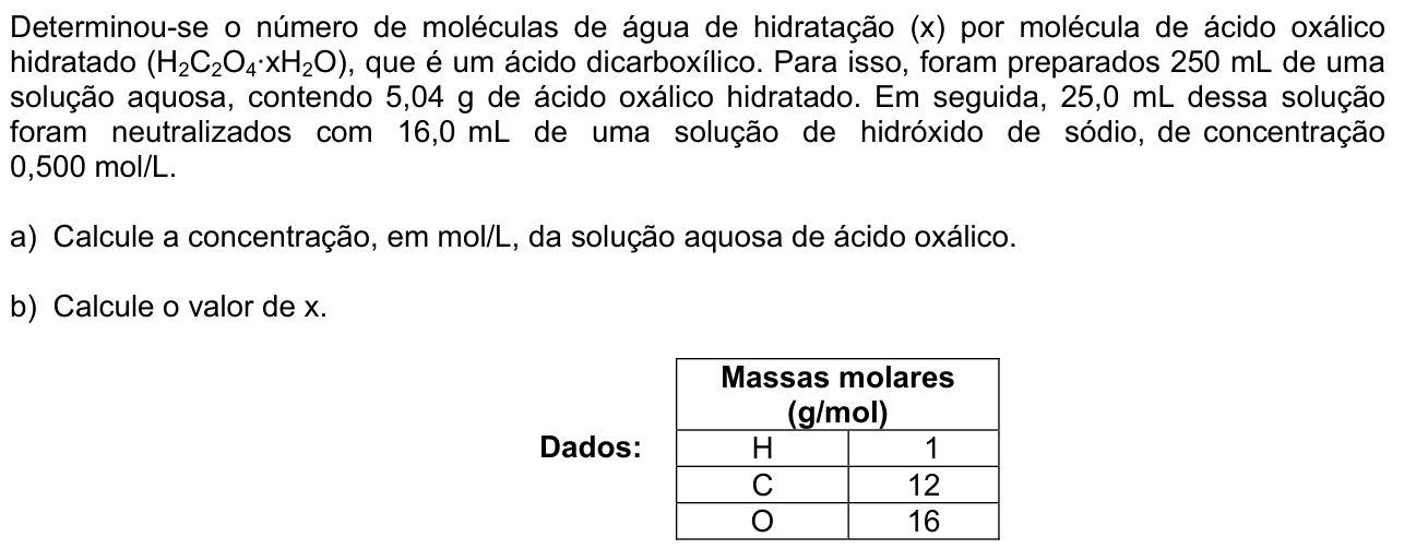 Questão Q06 no caderno  da 2ª fase da FUVEST 2010