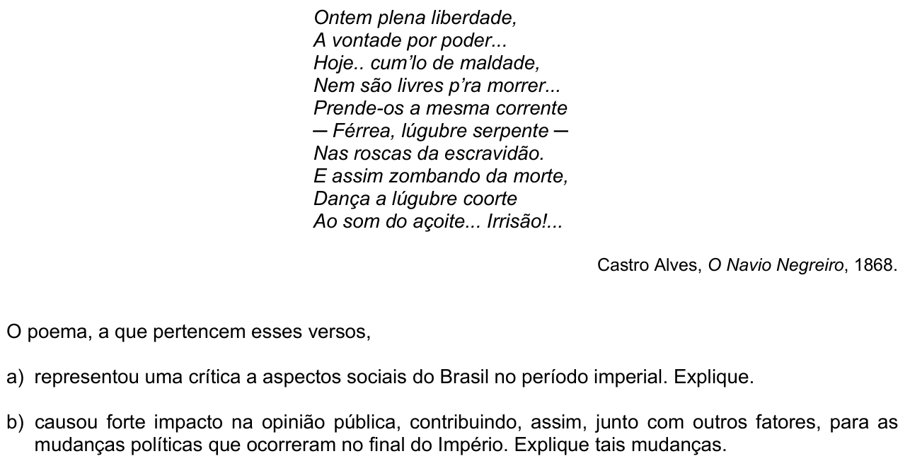 Questão H03 no caderno  da 2ª fase da FUVEST 2010