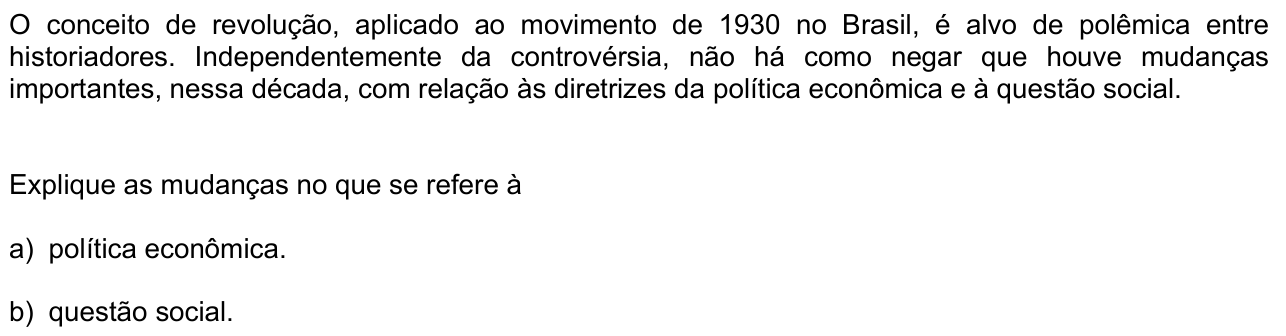 Questão H04 no caderno  da 2ª fase da FUVEST 2010