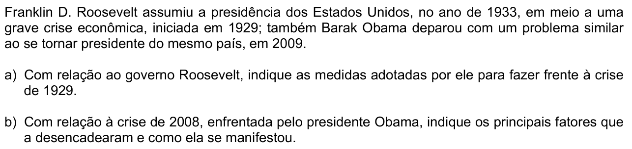 Questão H06 no caderno  da 2ª fase da FUVEST 2010