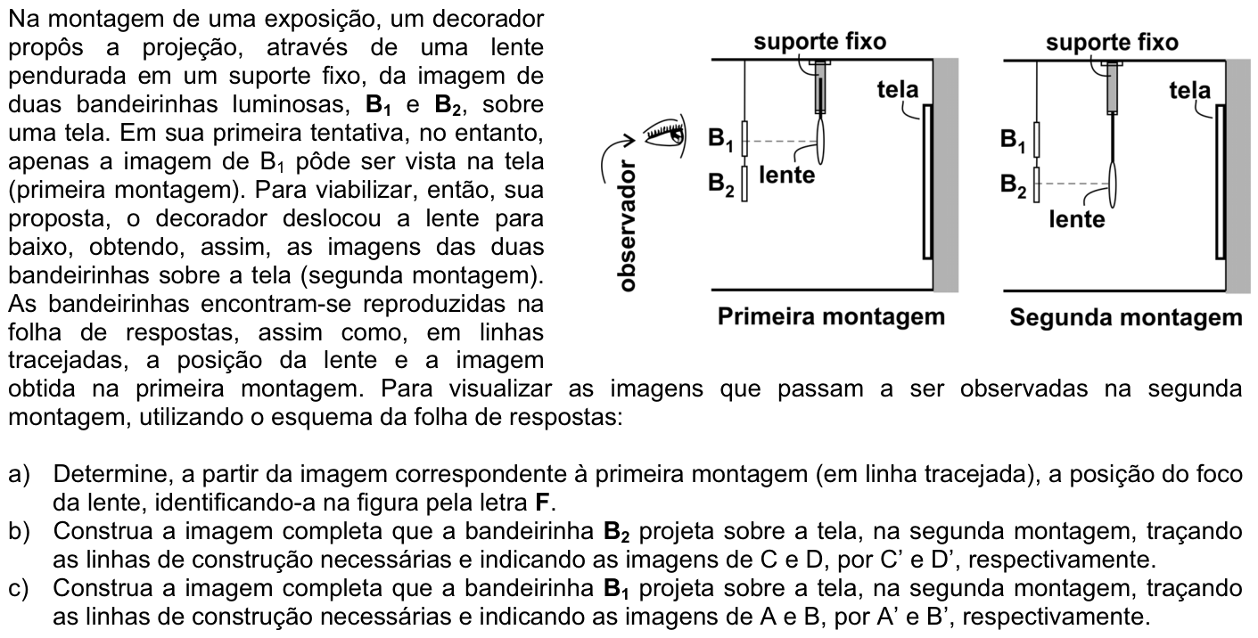 Questão F04 no caderno Física da 2ª fase da FUVEST 2009