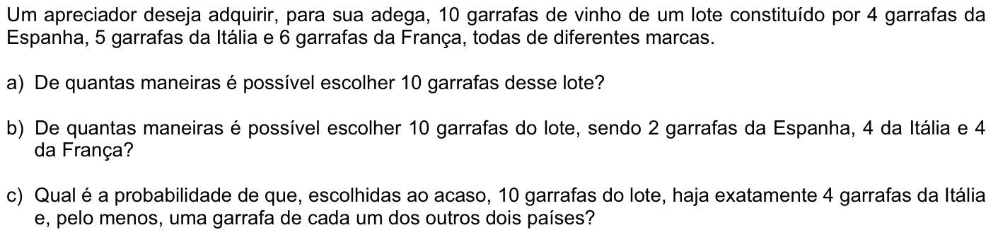 Questão M06 no caderno Matemática da 2ª fase da FUVEST 2009