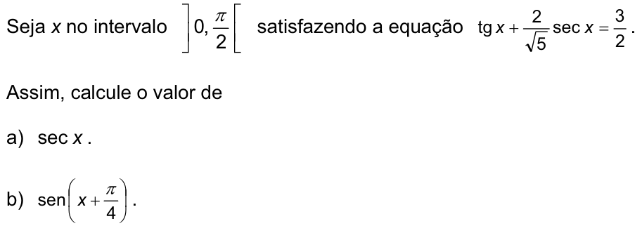 Questão M09 no caderno Matemática da 2ª fase da FUVEST 2009