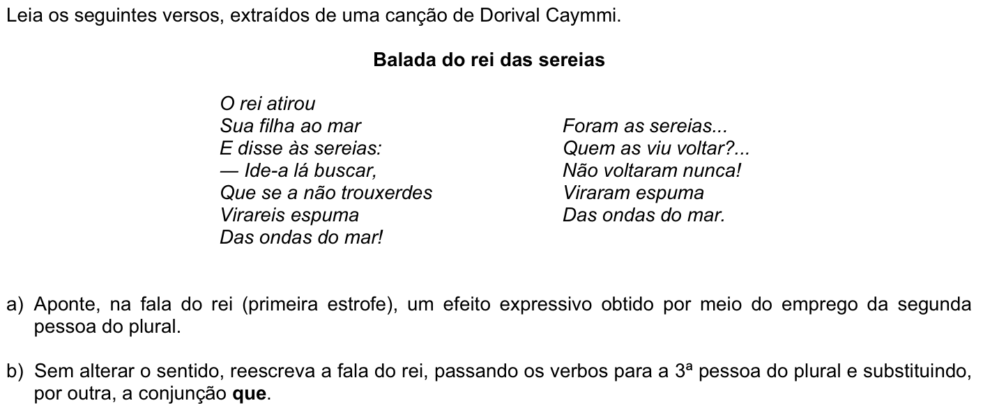 Questão P02 no caderno Português da 2ª fase da FUVEST 2009