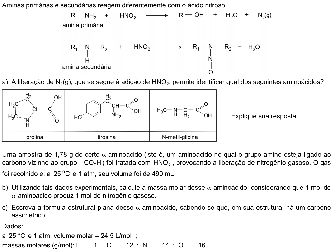 Questão Q08 no caderno Química da 2ª fase da FUVEST 2009