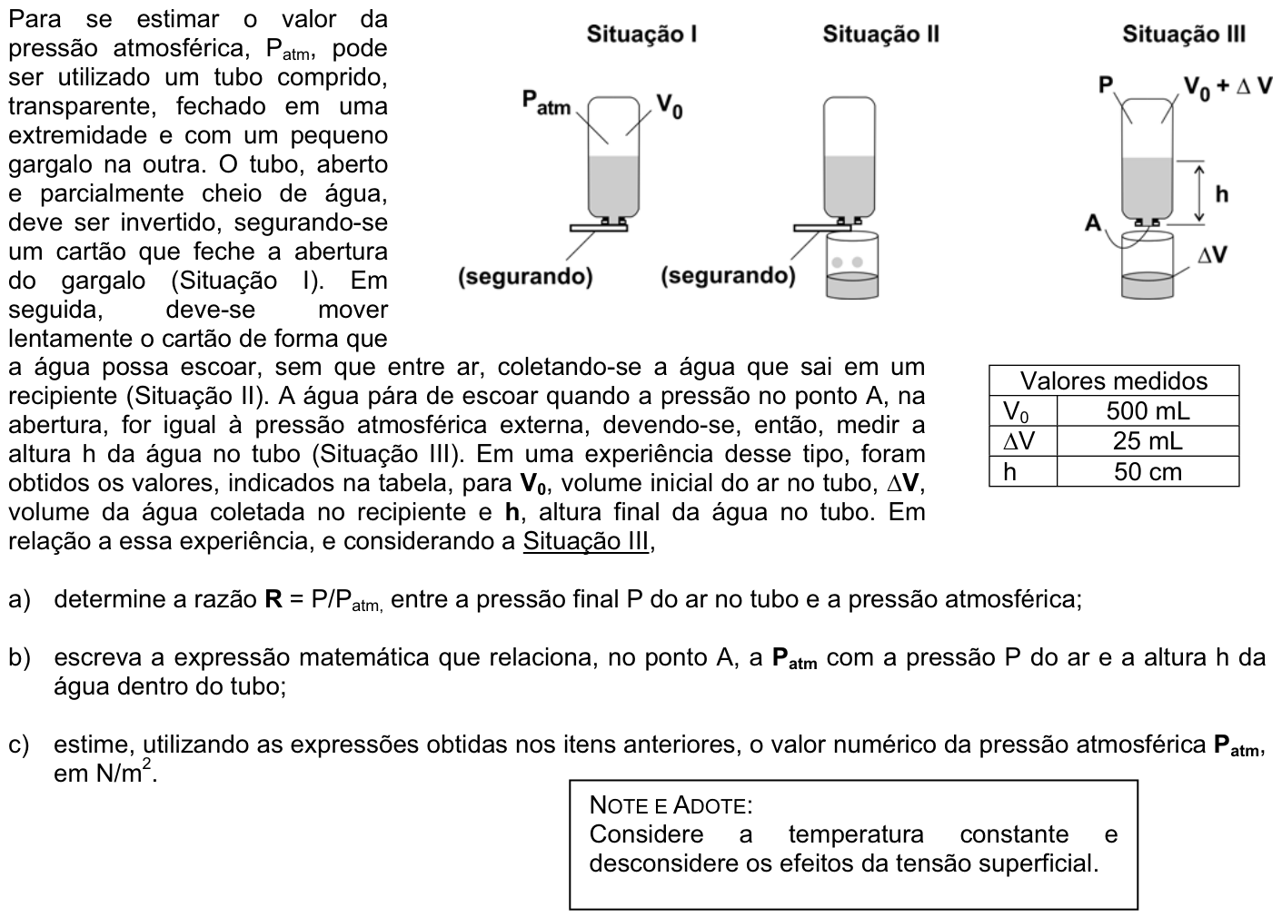 Questão F04 no caderno Física da 2ª fase da FUVEST 2008