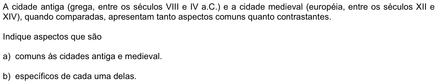 Questão H01 no caderno História da 2ª fase da FUVEST 2008