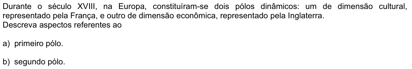 Questão H03 no caderno História da 2ª fase da FUVEST 2008