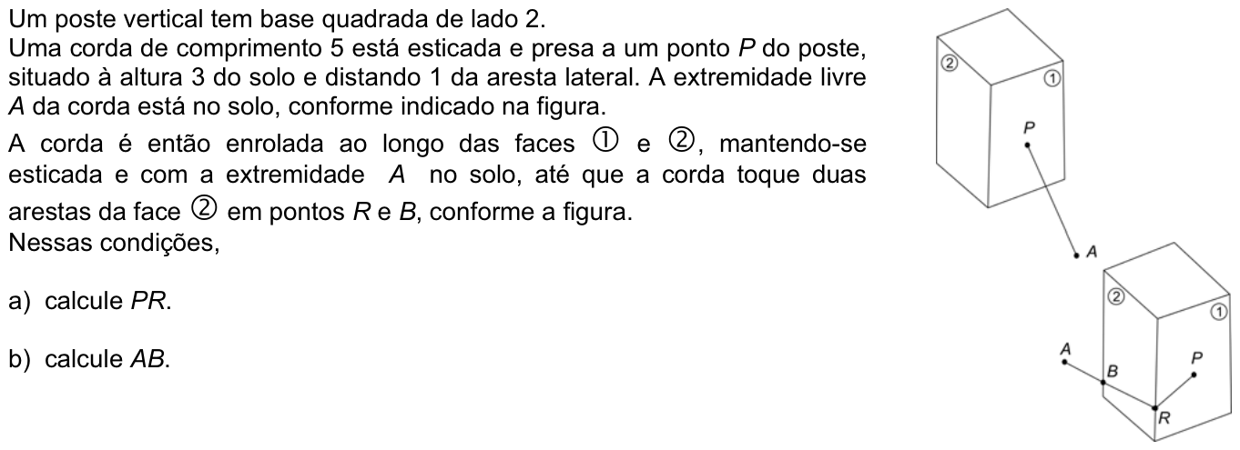 Questão M08 no caderno Matemática da 2ª fase da FUVEST 2008