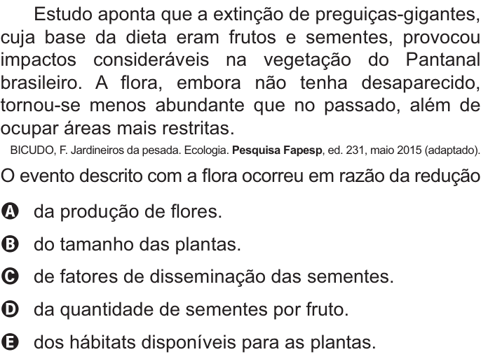 Questão 127 no caderno Amarelo do ENEM 2021