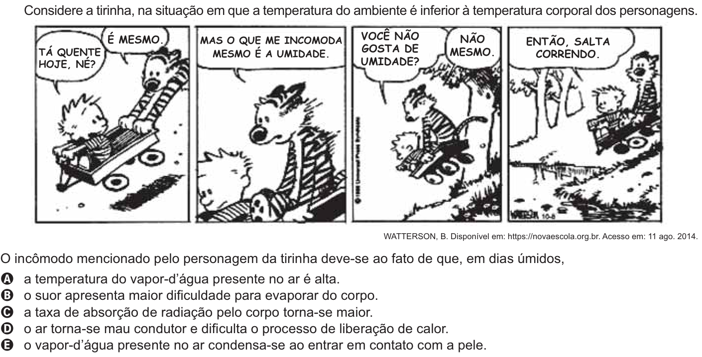 Questão 125 no caderno Amarelo do ENEM 2021