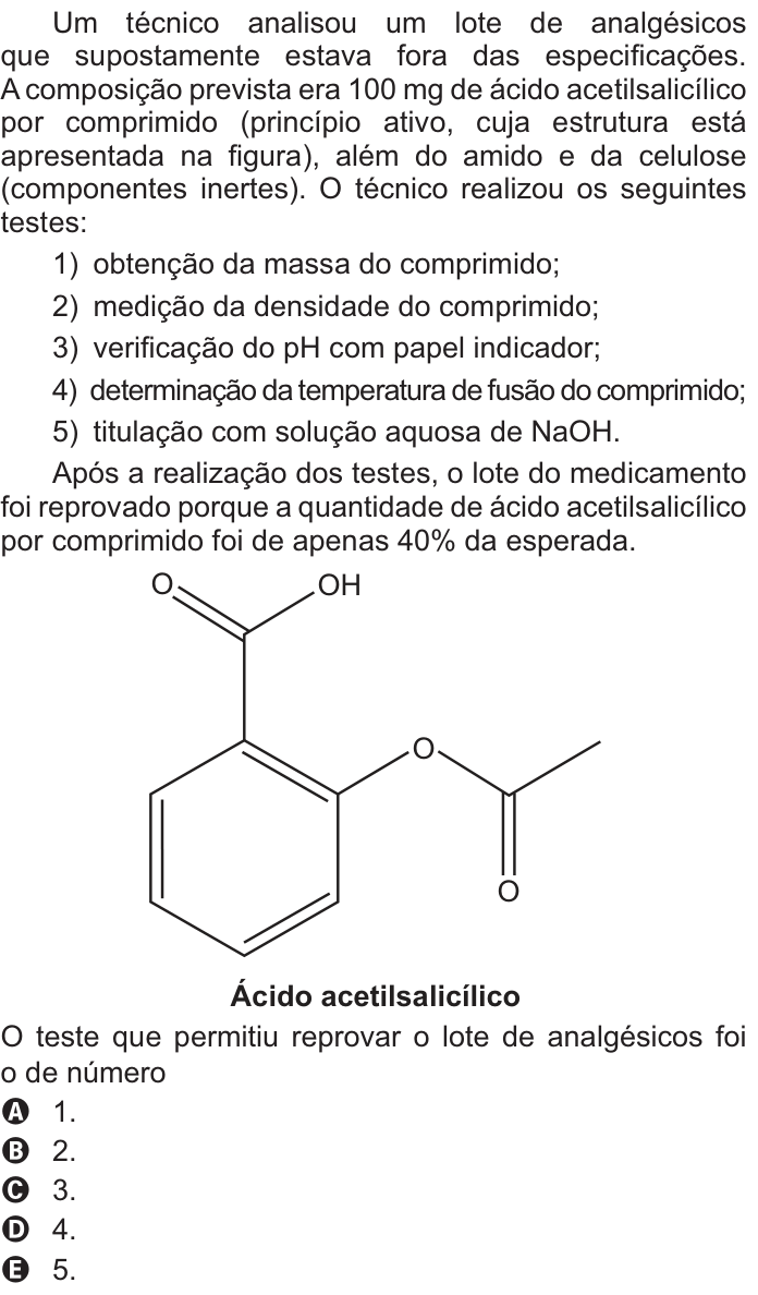 Questão 103 no caderno Amarelo do ENEM 2021
