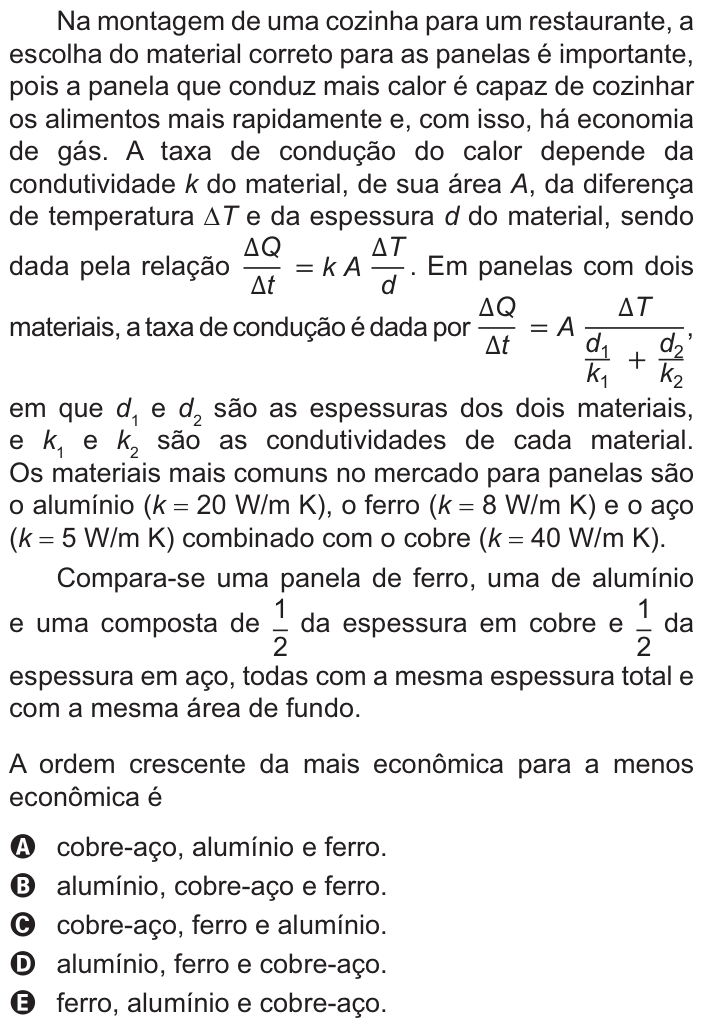 Questão 115 no caderno Amarelo do ENEM 2021