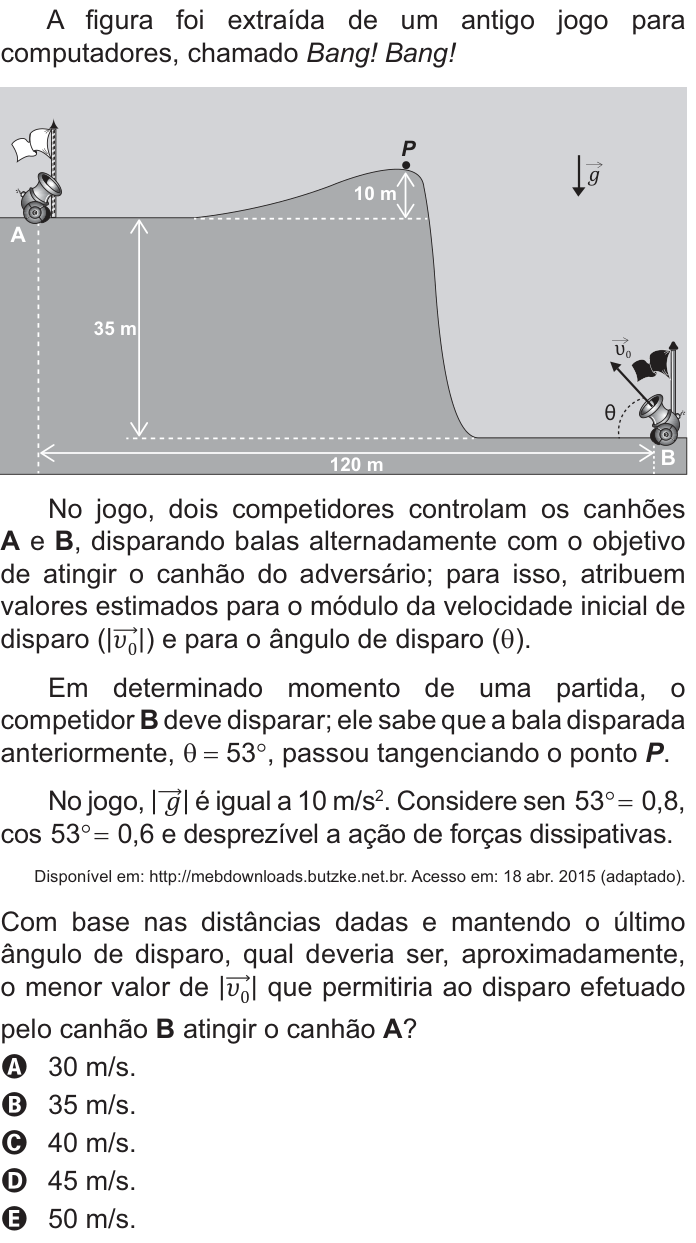 Questão 94 no caderno Amarelo do ENEM 2021
