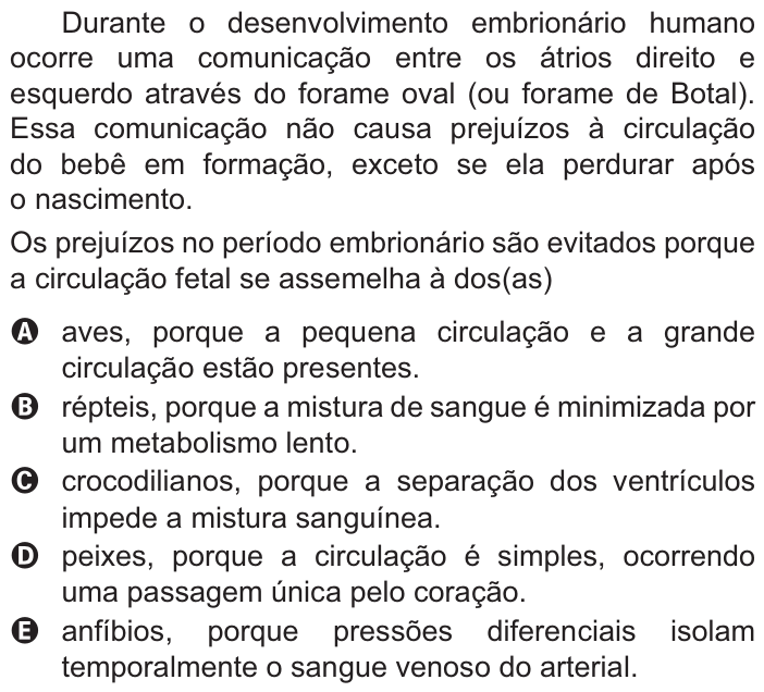 Questão 98 no caderno Amarelo do ENEM 2021