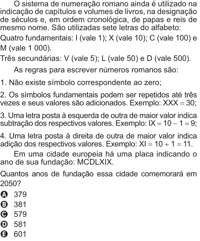 Questão 176 no caderno Amarelo do ENEM 2021