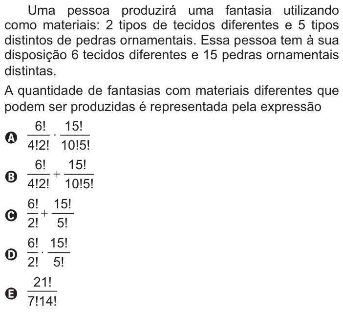 Questão 179 no caderno Amarelo do ENEM 2021
