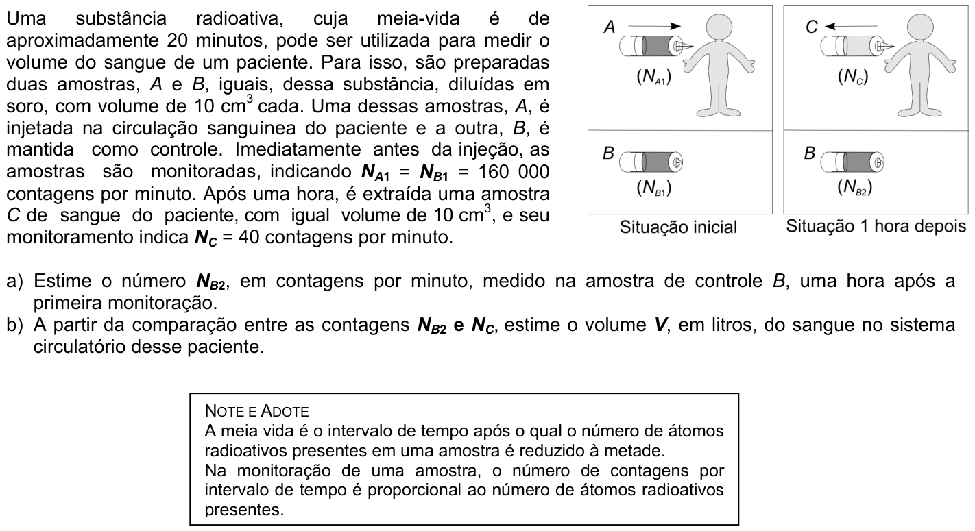 Questão F04 no caderno Física da 2ª fase da FUVEST 2007